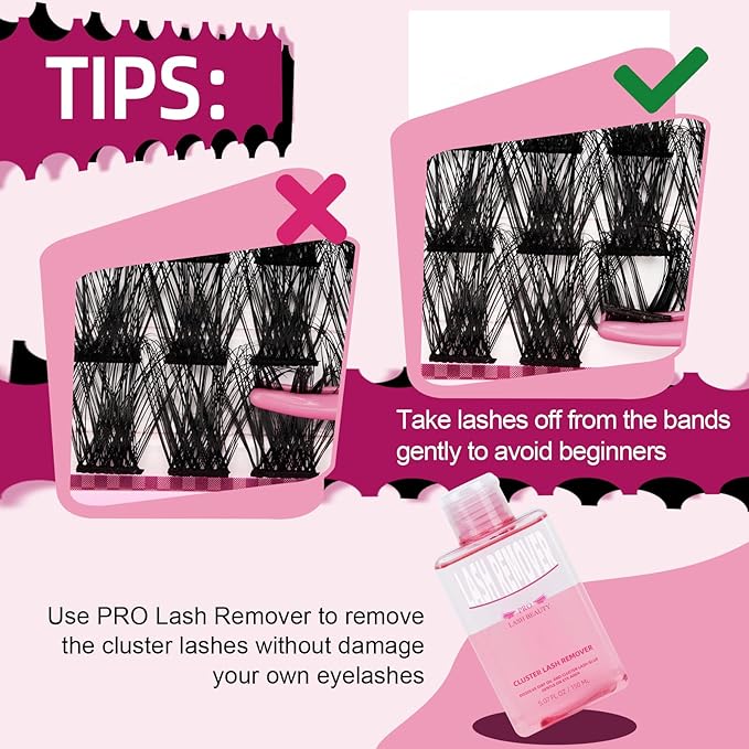 Lash Clusters, 96Pcs Cluster Lashes Rotary Mirror Case Individual Lashes DIY Lash Extension Eyelash Clusters 10-16 Mix Fluffy Wispy Lashes Thin Band Not Fall Apart(Volume 02, C-10-16mix)