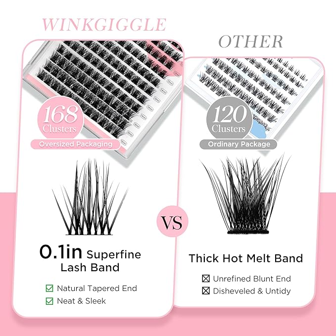 Cluster Lashes Wispy Lash Clusters Soft D+ Curl Eyelash Clusters Russian Lashes Clusters DIY Eyelash Extensions at Home,Thin Bank MIX (705)
