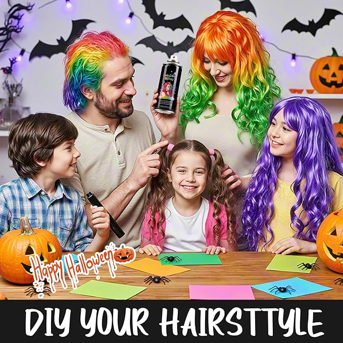 Temporary Hair Spray Color for Kids Women - One-Time Use Green Hair Spray, Vegan and Cruelty-Free Semi-Permanent Hair Color Dye (4.02Oz, Blue)