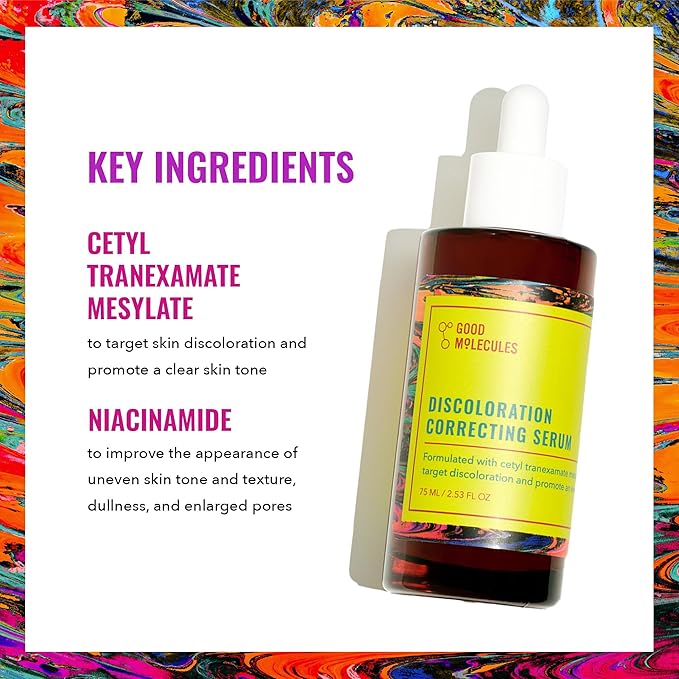 Good Molecules Discoloration Correcting Serum - Tranexamic Acid and Niacinamide Serum to Target Dark Spots and Hyperpigmentation - Skin Care for Face