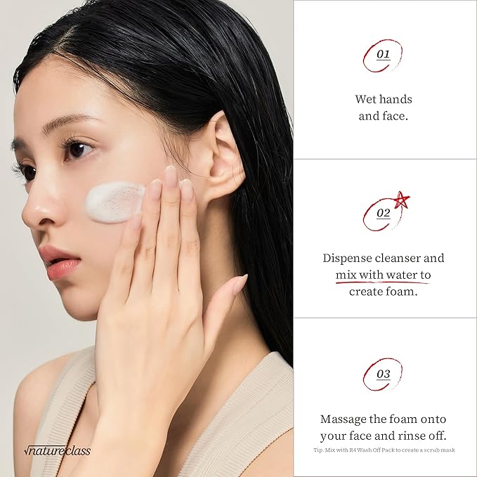 R60 Rice Enzyme Face Wash Powder – Exfoliating Facial Cleanser with Rice Bran Extract, Gentle Powder Wash for Sensitive Skin, Deep Pore Care, Korean Skin Care, Fragrance Free, 1.76oz