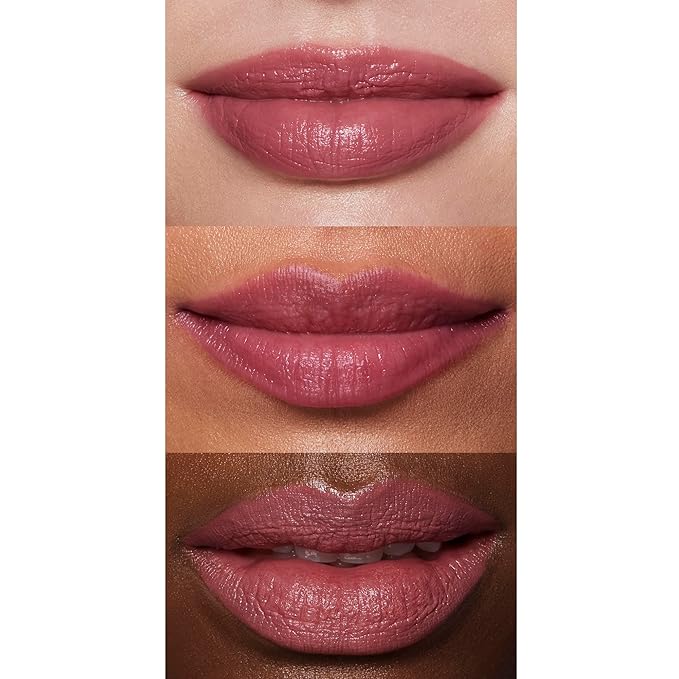 e.l.f. O Face Satin Lipstick, Richly Pigmented, Nourishing & Long-Lasting Creamy Lipstick, Infused With Jojoba, Vegan & Cruelty-Free, Pleased