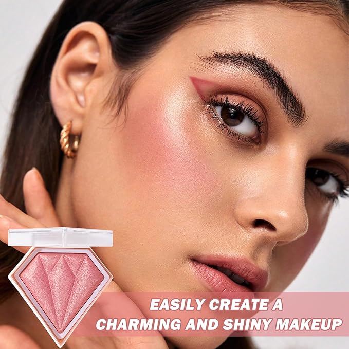 Face Glitter Highlighter Makeup Palette Shimmer Contour Powder Waterproof Long-Lasting,Brightens Face Complexion Contour Illuminator Highlighters Blush Powder Makeup Palette-05 Mermaid Color