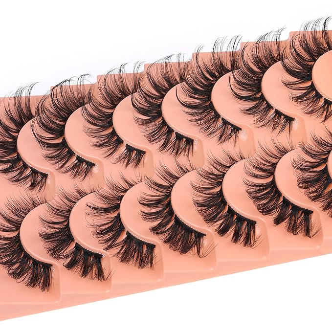 Lash Clusters Natural Look Individual Eyelashes D-Curly Volumious Lashes Extension DIY Cluster Eyelashes that Look Like Extensions by Eefofnn