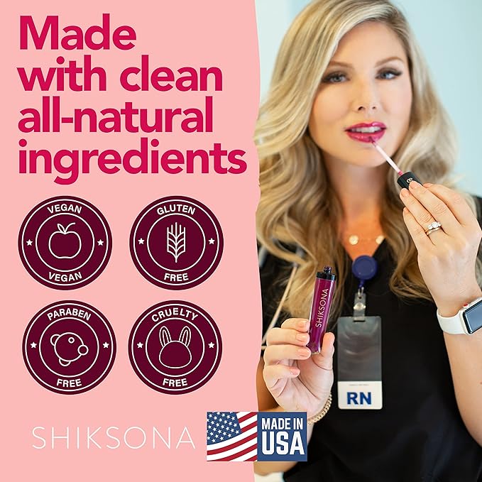 ShikSona High Shine Lip Gloss | Hydrating, Vegan, Non-Sticky Lipgloss in a Timeless, Universal Color | Mesmerizing Mama (Sheer Nude Pink)