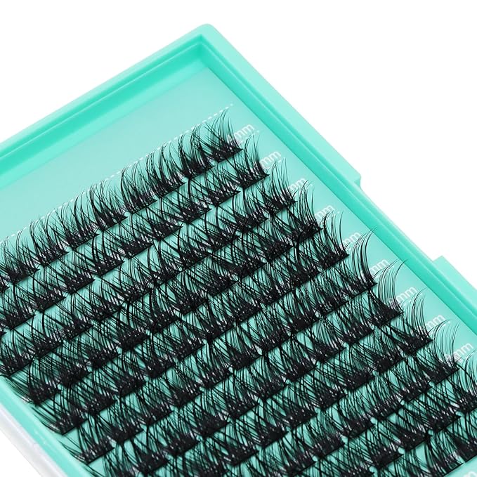 Bodermincer Lash Clusters D Curl Black/Brown/Colored Lashes 10-12-14/12-14-16/16-18-20mm Mixed Lash Clusters Kit For Beginner (Y10# 14-16-18mm Mixed)