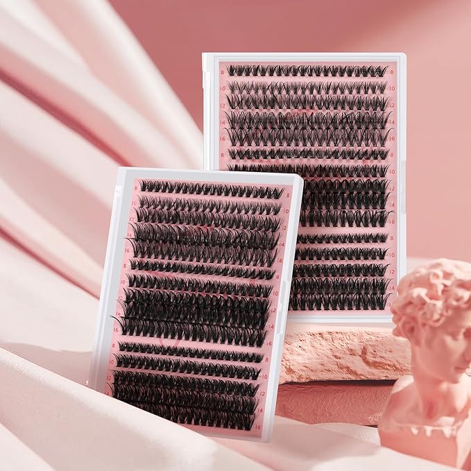 Lash Clusters Wispy 300PCS Eyelash Clusters 30D 40D 50D Lashes Clusters D Curl Lash Cluster 8-16mm Lashes Natural look Volume DIY Individual Lashes for Beginners (30D+40D+50D-D,8-16mm)