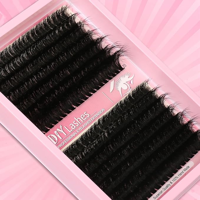 280 Pcs Lash Clusters Extensions Kit - 80D 100D 12-20mm Faux Mink Individual Eye Lash Clusters with D Curl Wispy Lashes for DIY Lash Extension at Home