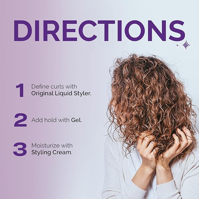 Curl Keeper Travel Pack for Curly Hair - TSA Approved Travel Set Includes Original Liquid Styler, Hold Gel & Styling Cream - Frizz-Free Hair Care Products for All Curl Types - Starter Gift Set
