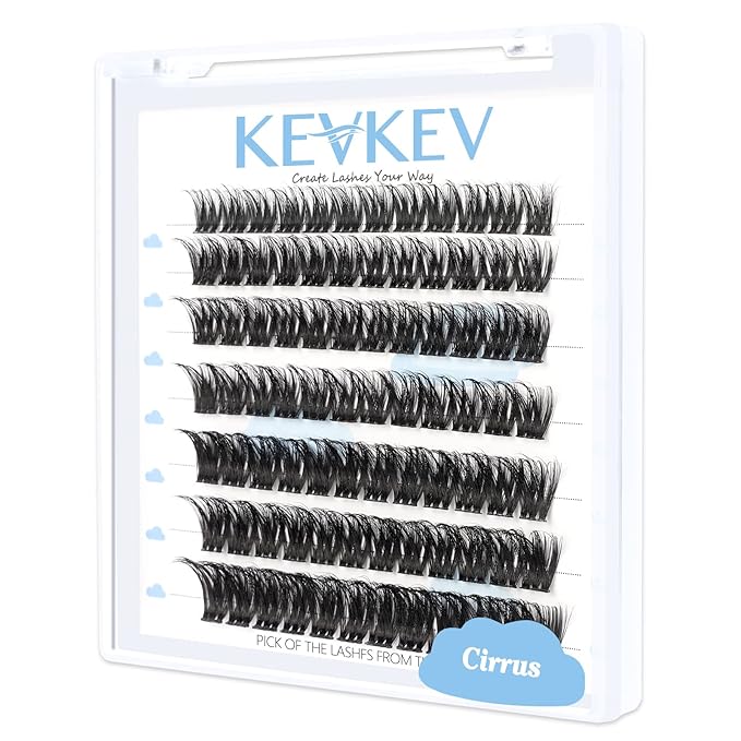 Lash Clusters 84 Pcs Cluster Lashes Eyelash Clusters DIY Cluster Eyelash Extensions Individual Lashes that Look Like Eyelash Extensions Natural Look Thin Band & Soft (Cirrus,D-12)