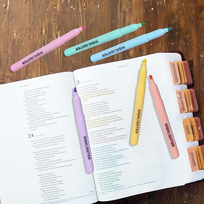 Highlighters Assorted Colors, Chisel Tip, 12 Pack Bible Highlighters No Bleed, Quick Dry, Pastel Highlighter for School Teacher Students, Classroom Must Have, Back to School Supplies