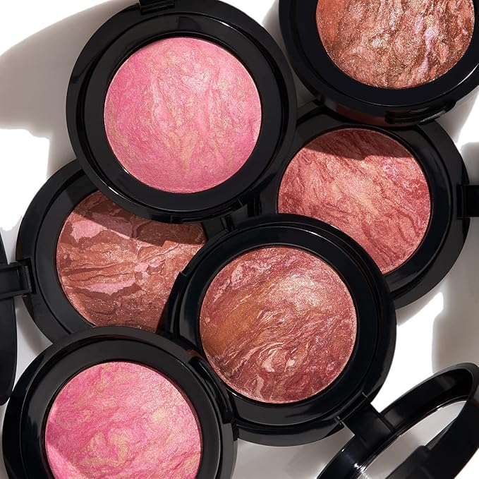 LAURA GELLER NEW YORK Baked Blush-n-Brighten Marbleized Blush for Cheeks - Summer Orchid - Natural Finish - Buildable Color