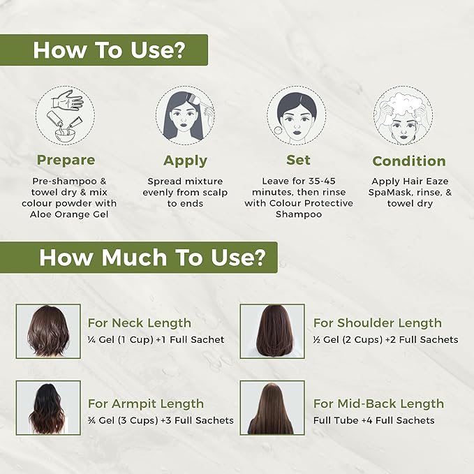 Indus Valley Natural Organic Damage Free Gel Hair Dye | Organic Hair Colour, Ammonia Free, Vegan & Cruelty Free | Up to 100% Gray Coverage, Long Lasting Results |Dark Brown 3.0 (20gram+200ml)