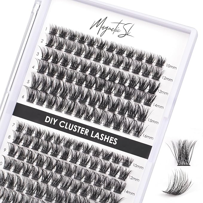 Lash Clusters 144 Pcs Individual Lashes Clusters Eyelash Extensions False Eyelashes DIY Lash Extension Reusable False Eyelashes Natural Look Mix 10-16mm C D-Curl-DM17
