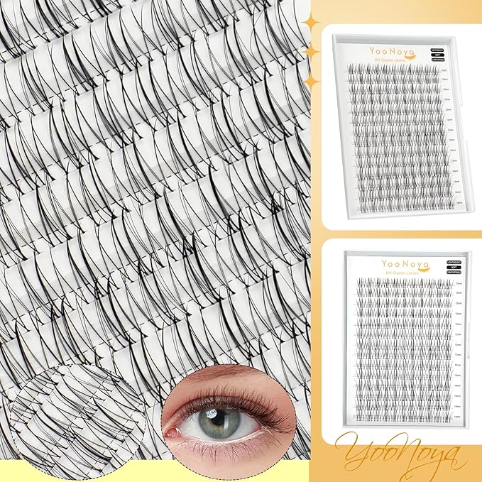 Wispy Cluster Lashes 154 Pcs 10-14mm Mix Lashes Eyelash Clusters C Curl Cluster Eyelash Extensions Natural Wispy lash clusters Reusable Individual Lash Extension (QY-10-14mm - Mix)