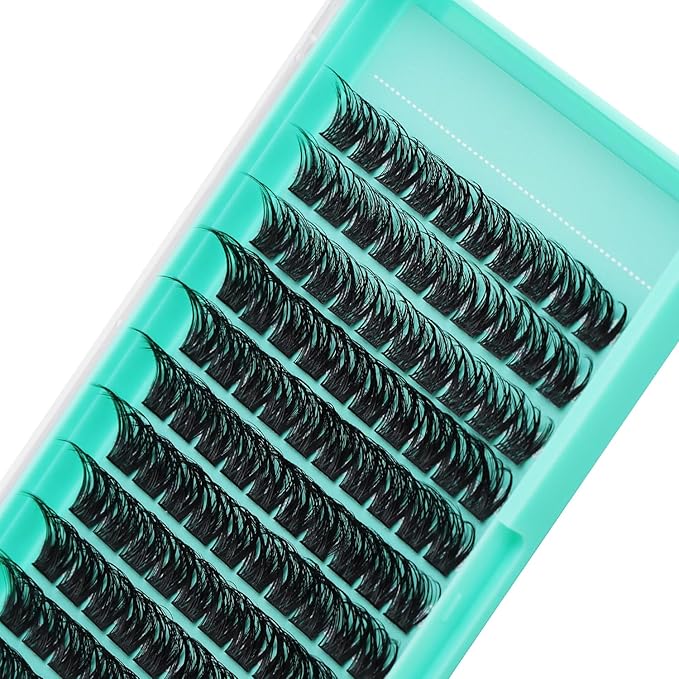 Bodermincer Lash Clusters D Curl Black/Brown/Colored Lashes 10-12-14/12-14-16/16-18-20mm Mixed Lash Clusters Kit For Beginner (Y01# 14-16-18mm Mixed)
