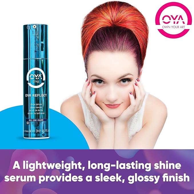 OYA REFLECT Hair Shine Serum - Anti Frizz & Shine Serum- Lightweight Smoothing Sérum for Frizzy & Damaged Hair - Hydrate, Soften and Enhances Shine for Curly or Color Treated Hair - 50ml