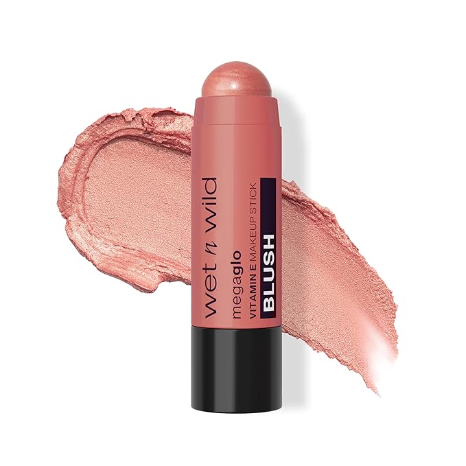 wet n wild MegaGlo Makeup Stick, Buildable Color, Versatile Use, Cruelty-Free & Vegan - Peach Bums