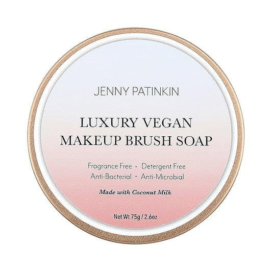 Jenny Patinkin Makeup Brush Cleaner Soap, Luxury Vegan Makeup Brush Soap, For All Brush Types – Synthetic & Natural Solid Cleansing Soap, Professional Brush Cleaning Solution, Cruelty-Free