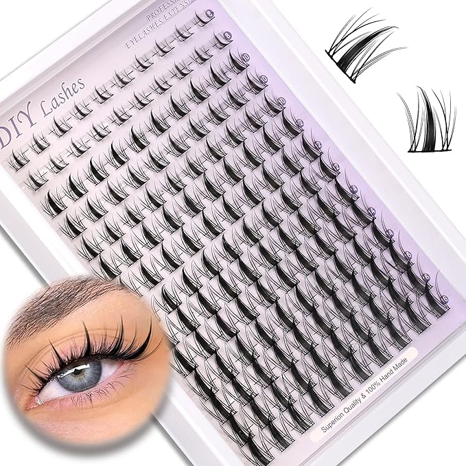 Lash Clusters Manga Eyelash Clusters Anime Cluster Eyelash Extensions Clusters Lashes Natural Look Eyelashes Fairy Lash Clusters Manga Individual Lashes for Self Application (8-16MM)