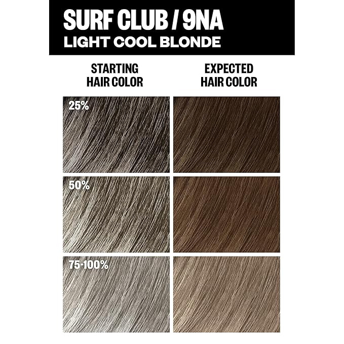 IGK Permanent Hair Color Kit | 9NA Surf Club - Light Cool Blonde | 100% Gray Color Coverage + Strengthen + Shine | Ammonia Free