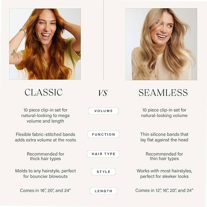 Luxy 100% Remy Human Hair - Seamless Clip-In Hair Extensions - Multi-Dimensional Color for Natural Blending, Adds Volume & Length 240 grams 24" Off Black Seamless