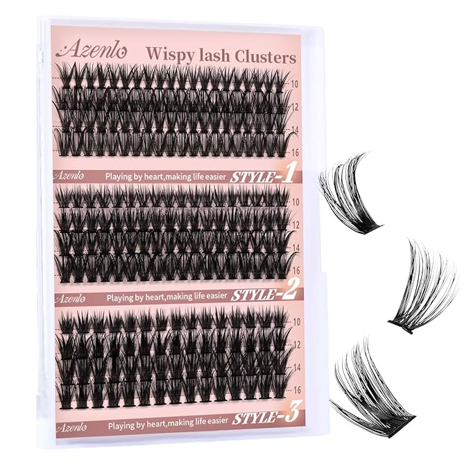Cluster Lashes Eyelash Clusters 40D+60D+80D Lash Clusters Wispy Individual Lashes D Curl Lash Extension Natural Lashes Clusters DIY Cluster Eyelash Extensions for Beginners
