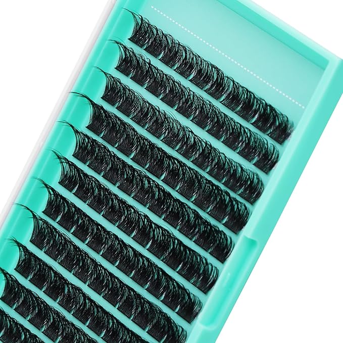 Bodermincer Lash Clusters D Curl Black/Brown/Colored Lashes 10-12-14/12-14-16/16-18-20mm Mixed Lash Clusters Kit For Beginner (Y10# 14-16-18mm Mixed)