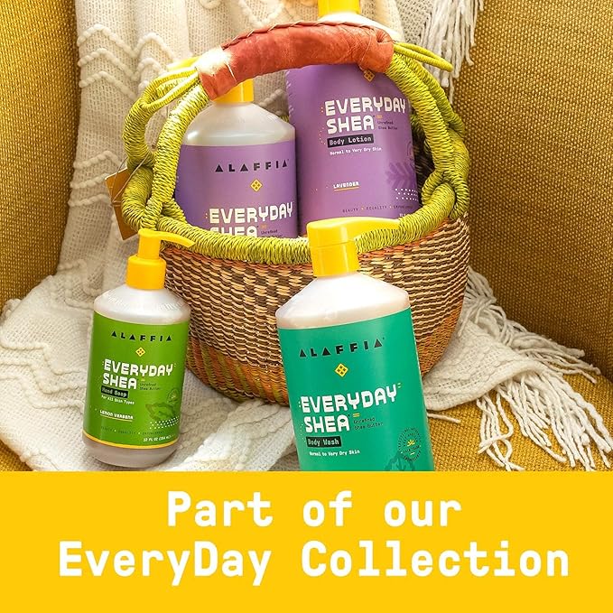 Alaffia Everyday Shea Body Wash, Naturally Helps Moisturize and Cleanse Without Stripping Natural Oils with Fair Trade Shea Butter, Neem, and Coconut Oil, Vanilla Mint, 2 Pack - 16 Fl Oz Ea