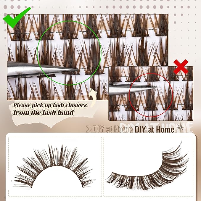 Manga Lash Clusters Anime Eyelash Clusters Spiky Lash Extensions Fairy Individual Eyelashes Wispy Cluster Lashes Spikes Natural Cluster Eyelash Extensions (10-16MM, 150 Pcs)
