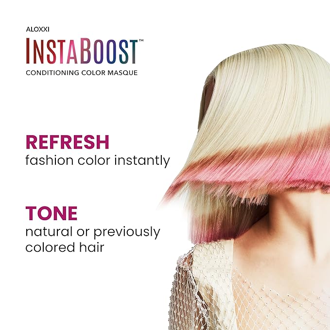 ALOXXI InstaBoost Conditioning Color Mask in Pink Please, Deposits Pink Color and Deeply Conditions Hair, 6.8 Fl Oz