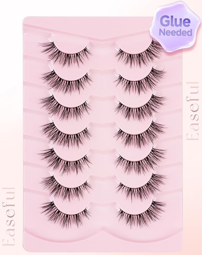 Natural Lashes Natural Eyelashes Natural Look Wispy Lashes Mink Lashes False Eyelashes Fake Eyelashes C Curl Lashes Strip Lashes Pure-02