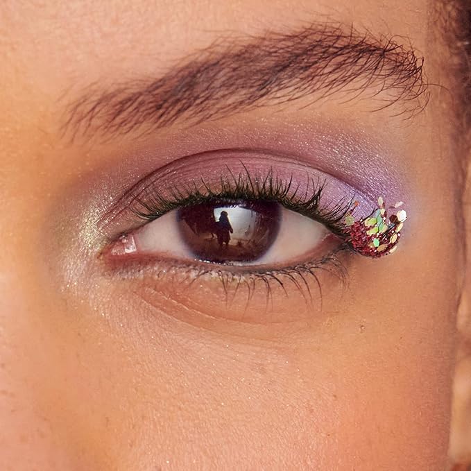 FALSCARA X WICKED: FOR GOOD False Eyelashes, ‘Wickedly Wonderful’, 8mm-10mm Natural Volume, Purple Glitter, Lash Extension Kit Includes Mini BOND, Mini Applicator, & 10 Lash Clusters