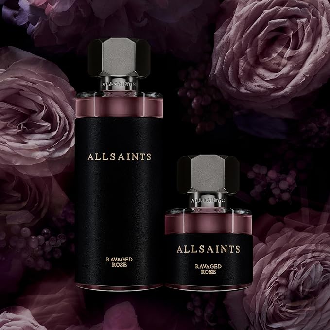 AllSaints Ravaged Rose Eau De Parfum - Floral & Fruity Perfume with Rose Fragrance - Intense Unisex Perfume with Amber & Woods - Rich Fragrance for Daytime Wear - 100mL/3.4 fl oz