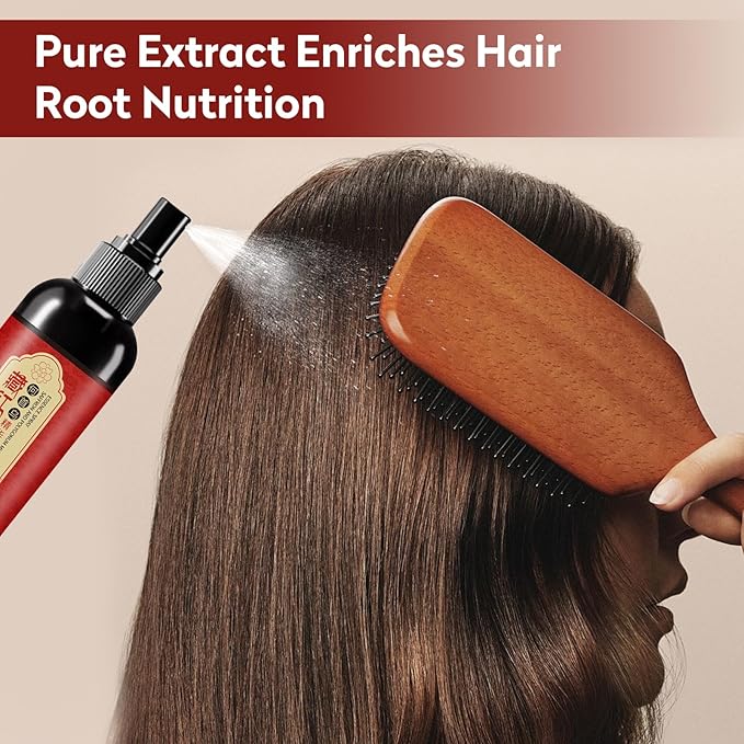 2PCS Saffron Hair Spray, Saffron Hairs Blackening Spray, Saffron Herbal Essence Spray, Leaving Hairs Shiny Non-Frizzy