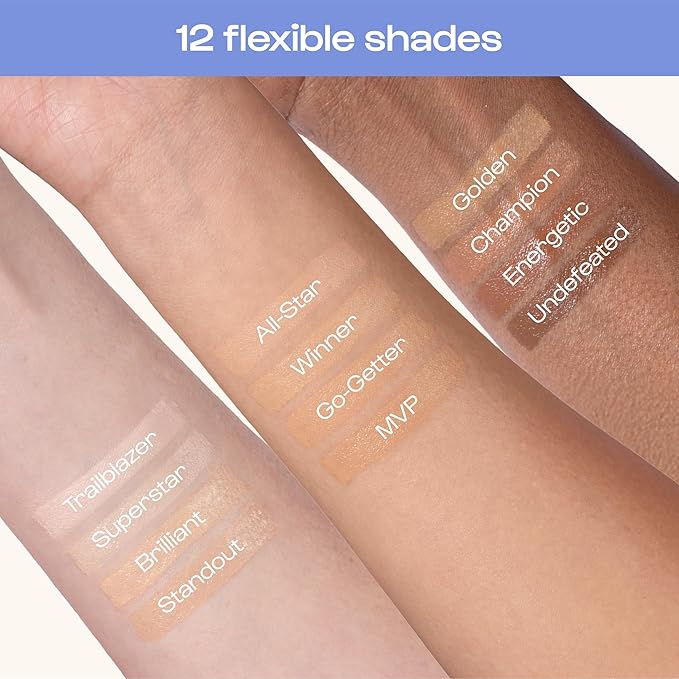 Alleyoop Game Face Makeup Concealer - Lightweight, Buildable Under Eye Concealer for Dark Circles, Hydrating Cream Formula for Women with Aloe Stem Cell - Smooth, Crease-Proof Makeup, All Star