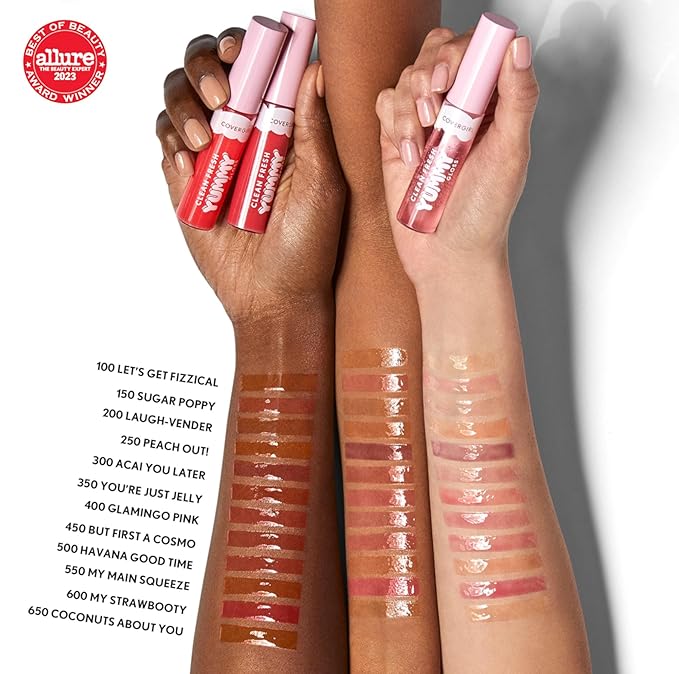 COVERGIRL Clean Fresh Yummy Lip Gloss, Sheer, Natural Scents, Vegan Formula - 500 Havana Good Time, 0.33 fl oz