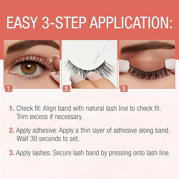 Ardell Naked Natural Lashes 427 – Subtle Volume & Length Natural Look Eyelashes with Invisiband, 4 Pairs