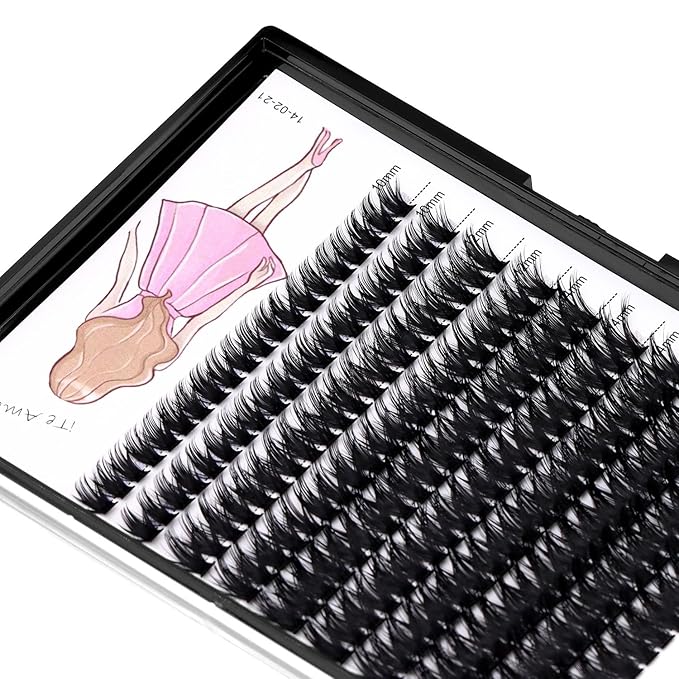 8-22mm to Choose 20D/40D/60D/80D/100D Individual False Eyelashes Makeup Cluster Eyelashes Thickness 0.07mm D Curl Natural long Black Soft 3D Eye Lashes Extensions (60D-10-12-14-16MM Kit)