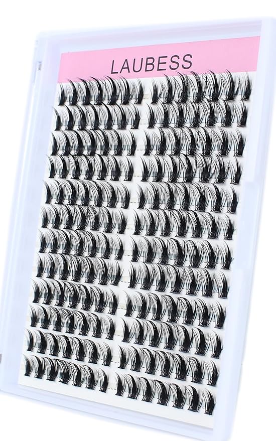 Eyelash Clusters LAUBESS Lash Clusters Individual Lashes Cluster Eyelash Extensions DIY at Home Waterproof Cluster Lashes (Manga)