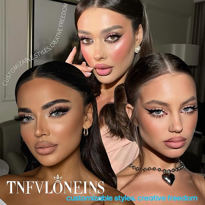 TNFVLONEINS Lash Clusters with Spikes Bottom Eyelash Clusters 776PCS Wispy Clusters Eyelash Extensions Manga Individual Lashes Natural Lash Extension DIY Cluster Lashes Pack