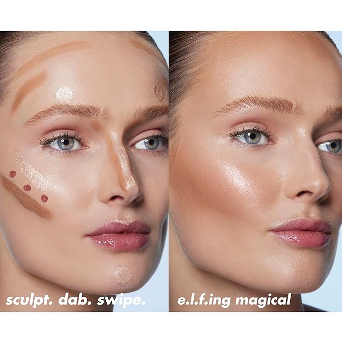 e.l.f. Halo Glow Highlight Beauty Wand, Liquid Highlighter Wand For Luminous, Glowing Skin, Buildable Formula, Vegan & Cruelty-free, Pink Prism