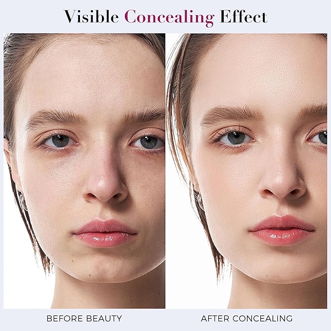 ENERGY Small Concealer Brush Mini Flat Angled Kabuki for Under Eye Concealing Blending with Powder Liquid Cream Make Up Appllicator Soft Vegan Makeup Brush