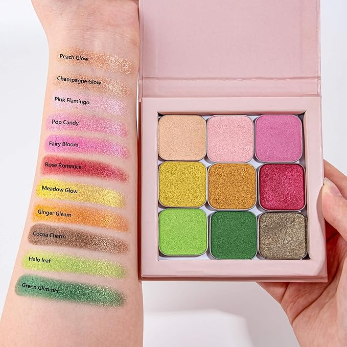 Shimmer Single Eyeshadow Refill – Plum Coloring, High Pigment, Long-lasting, No Fallout – Single Pan with Metal Base, Compatible with Magnetic Palettes – Eyeshadow Pan for DIY Makeup