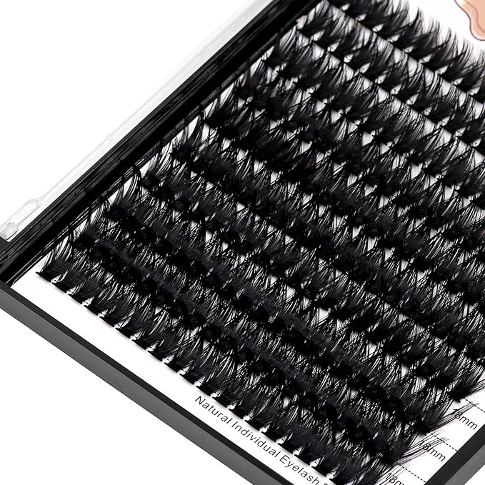 8-22mm to Choose 20D/40D/60D/80D/100D Individual False Eyelashes Makeup Cluster Eyelashes Thickness 0.07mm D Curl Natural long Black Soft 3D Eye Lashes Extensions (60D-12-14-16-18MM Kit)