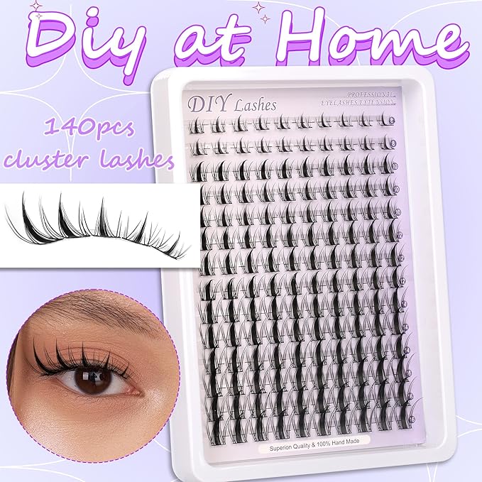 Lash Clusters Manga Eyelash Clusters Anime Cluster Eyelash Extensions Clusters Lashes Natural Look Eyelashes Fairy Lash Clusters Manga Individual Lashes for Self Application (8-16MM)