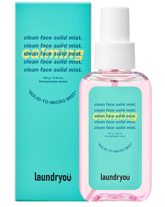 Clean Face Solid Gel-To-Mist Hydrating Spray Serum for Redness Relief & Soothing Irritated Skin Lightweight Moisturizing Facial Mist for Sensitive Skin Korean Skin Care (3.38 fl oz)