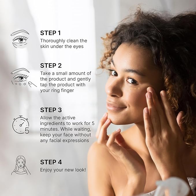 SEAMANTIKA PUFFINESS AWAY Eye Cream 0.8 fl.oz - Instant Eye Bag Remover Puffiness with Eyeliss; Vitamin C, Under Eye Puffiness Reducer Instant Results, Temporary Reduction of Wrinkles & Dark Circles