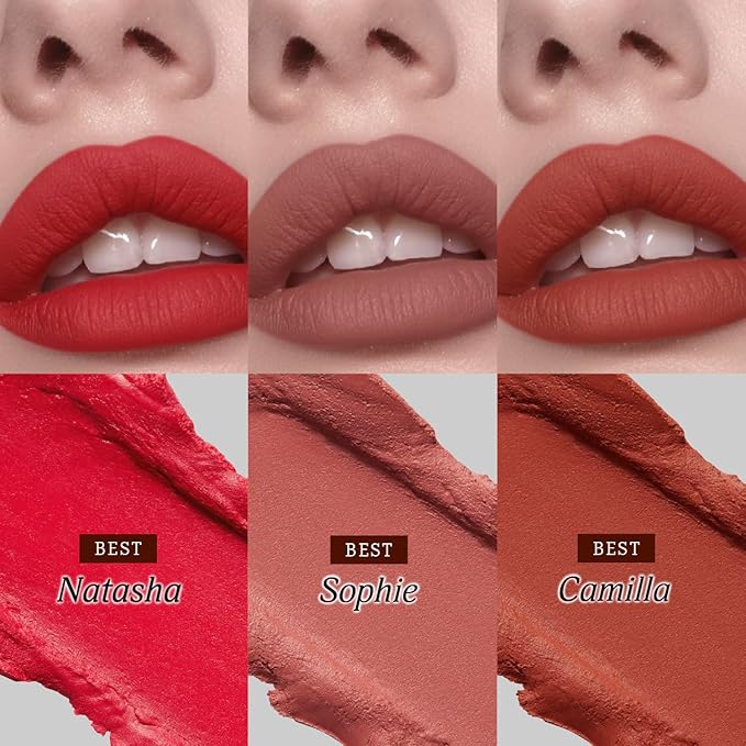 DEARDAHLIA Lip Paradise Effortless Matte Lipstick (Betty) - Vegan Silky Matte Lipstick with Wightness, Long-Lasting and High-Pigment Color, Dahlia Petal-Shaped Tip for Easy Use. 0.11 oz