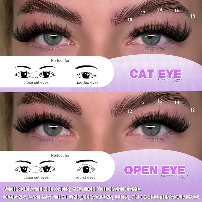 Lash Clusters Wispy Eyelash Clusters Manga Lashes Clusters with Spikes 160D Fluffy Individual Lashes 10-18mm Cluster Eyelash Extensions Volume False Eyelashes Cluster Reusable Lash